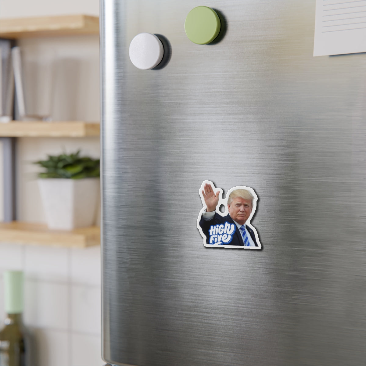 High Five Trump Die-Cut Magnet - Fun Political Décor