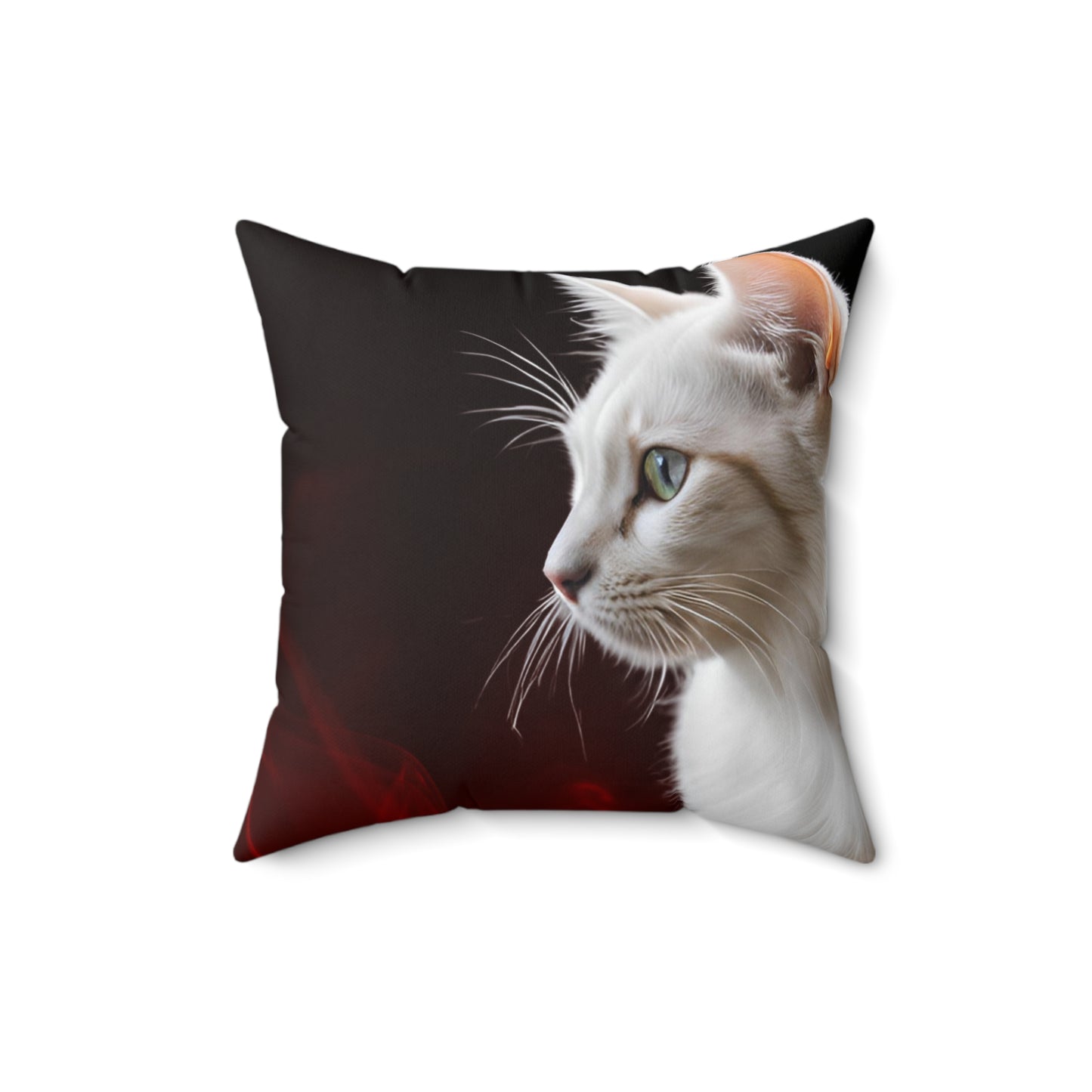 Elegant Cat Profile Square Pillow - Cozy Decor for Cat Lovers