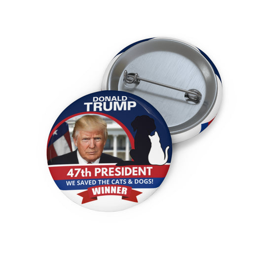 Trump 47th President Pin Buttons