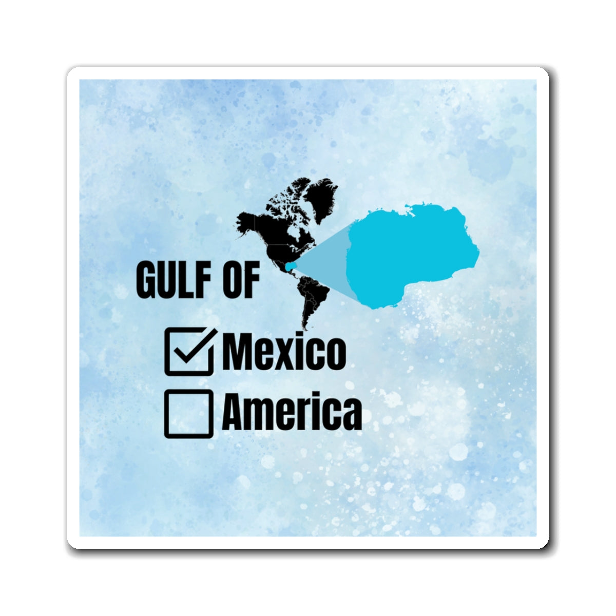 Gulf of Mexico Map Magnet