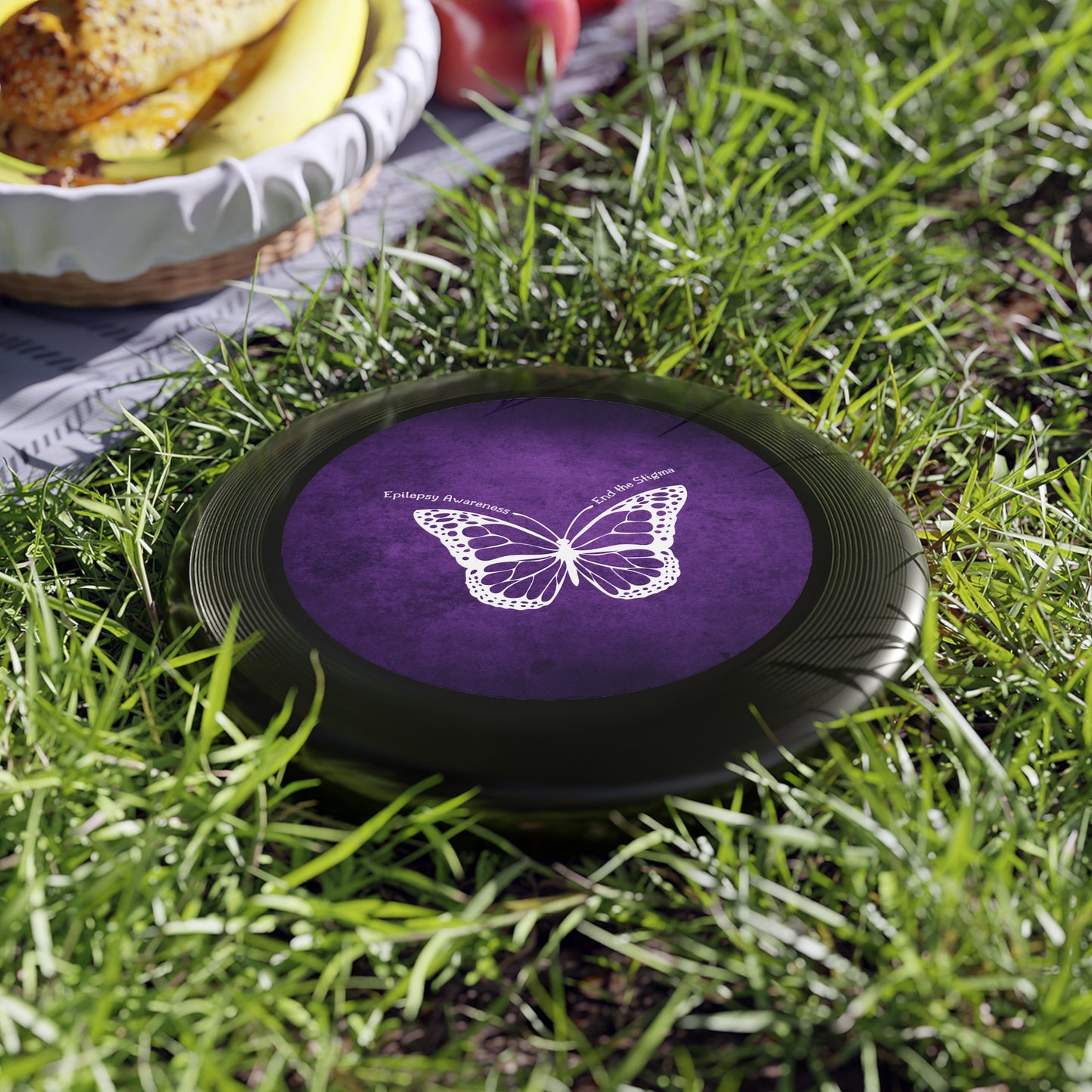 Epilepsy Awareness Frisbee - End the Stigma Butterfly Design