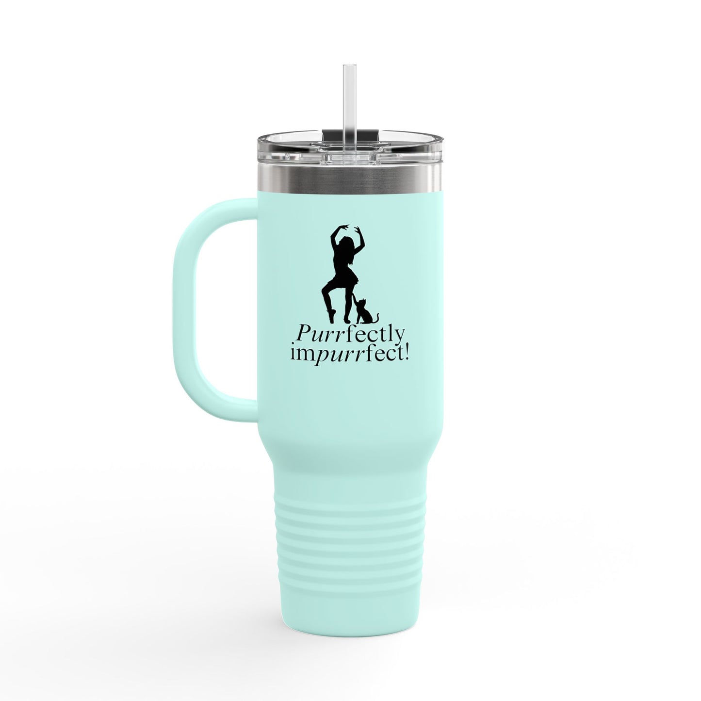 Purrfectly Imperfect Insulated Travel Mug – 40oz for Pet Lovers