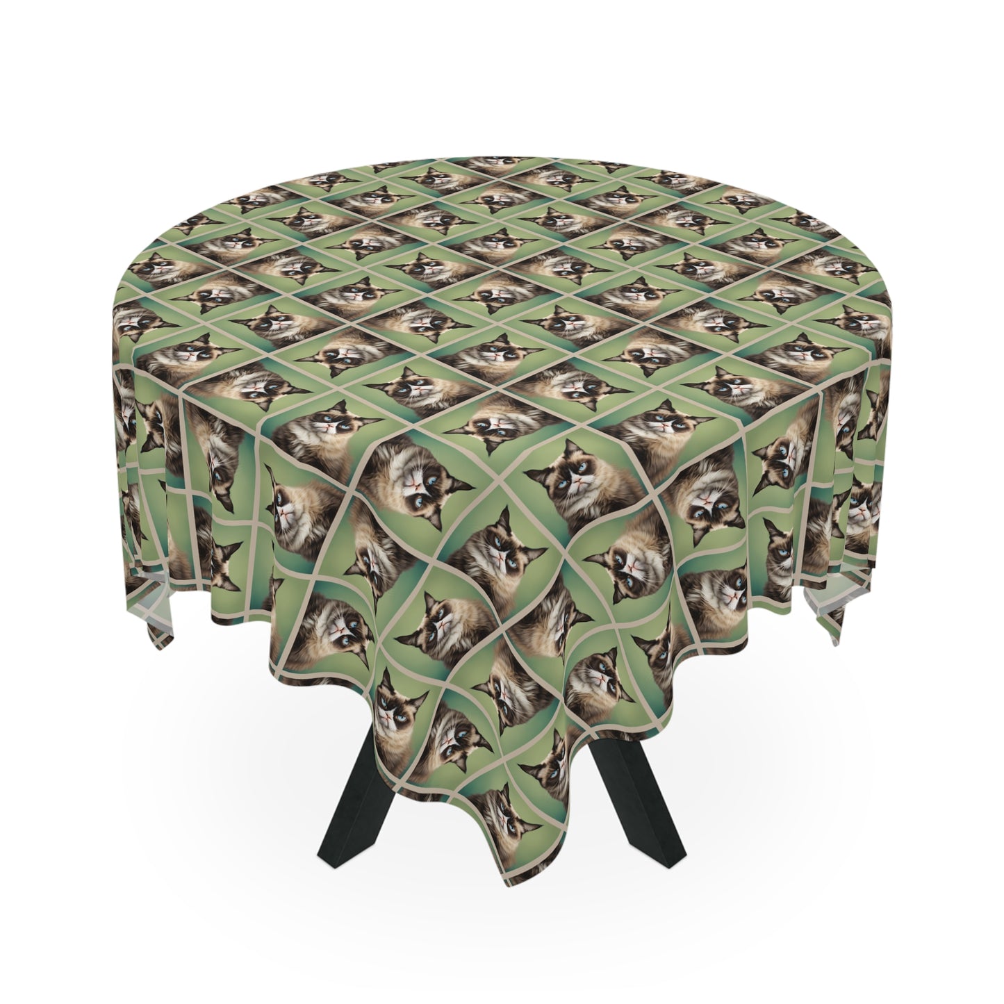 Whimsical Cat Tablecloth - Perfect for Pet Lovers | Unique Dining Decor