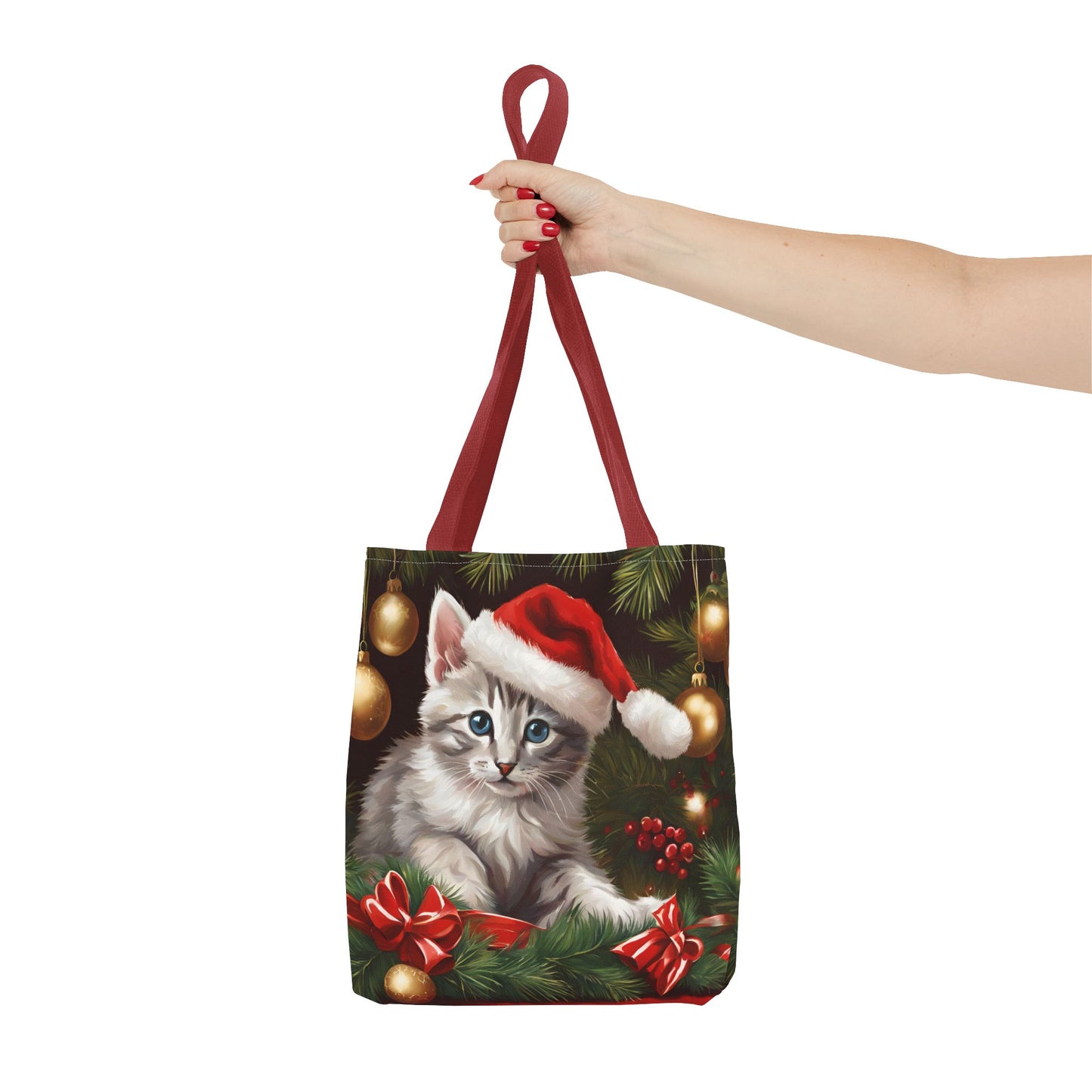 Christmas Kitten Christmas Tote Bag