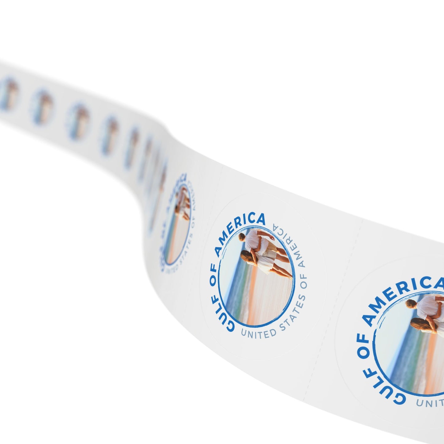 Gulf of America Round Sticker Labels - Coastal Vibes for Events & Gifts