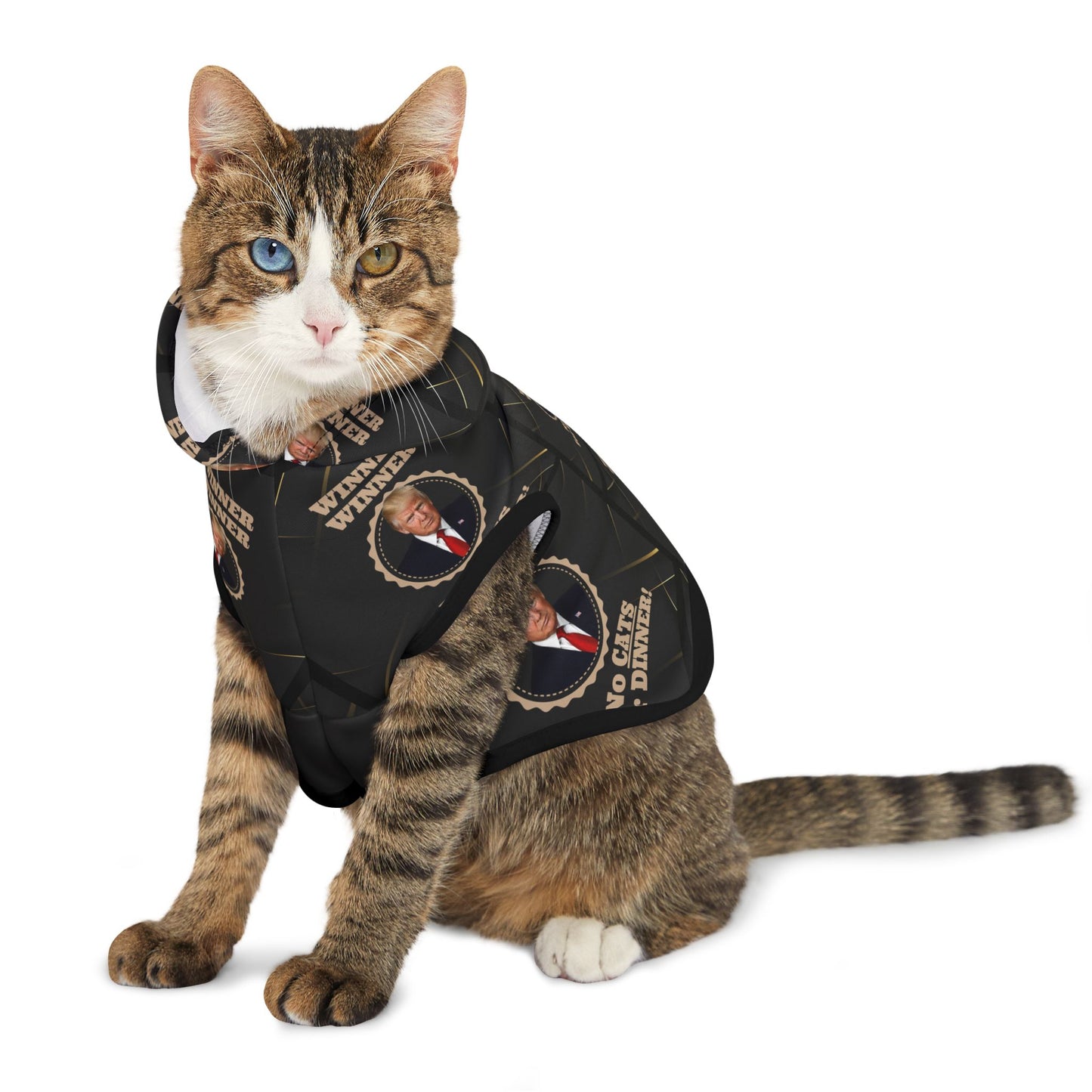 Winner Winner No Cats for Dinner Pet Hoodie