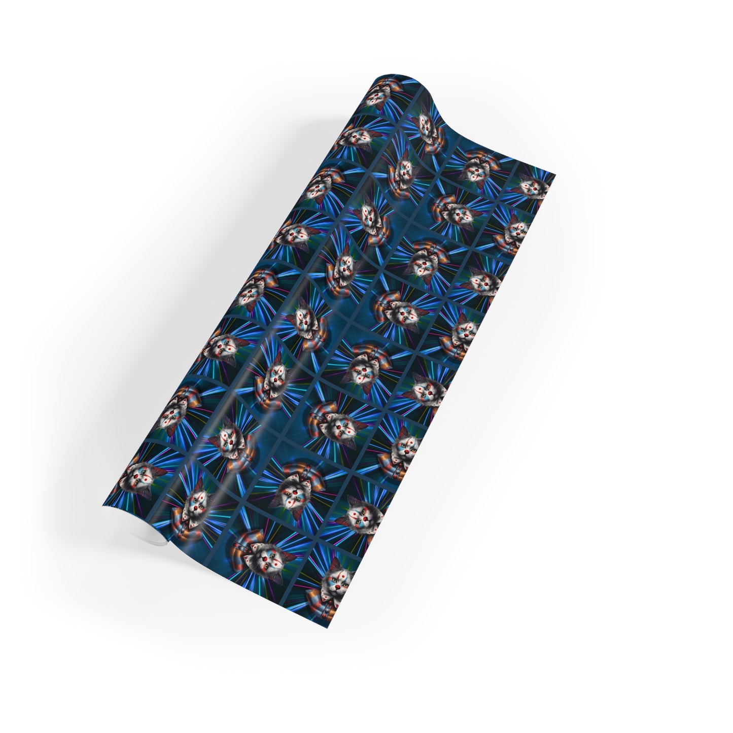 Premium Cat Clown Design Gift Wrapping Paper Roll - Unique Artistic Wrap for All Occasions