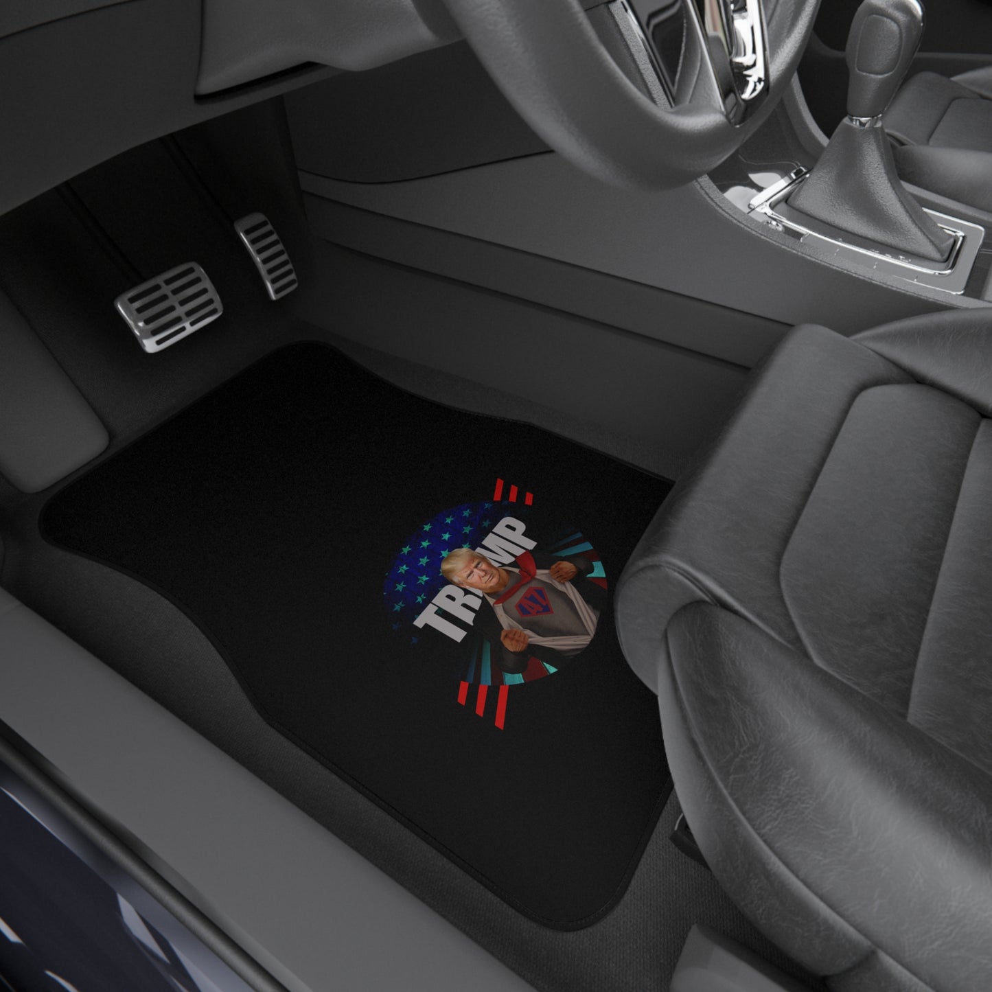 Patriotic Car Mats Set - Trump Inspired Design - Set of 4