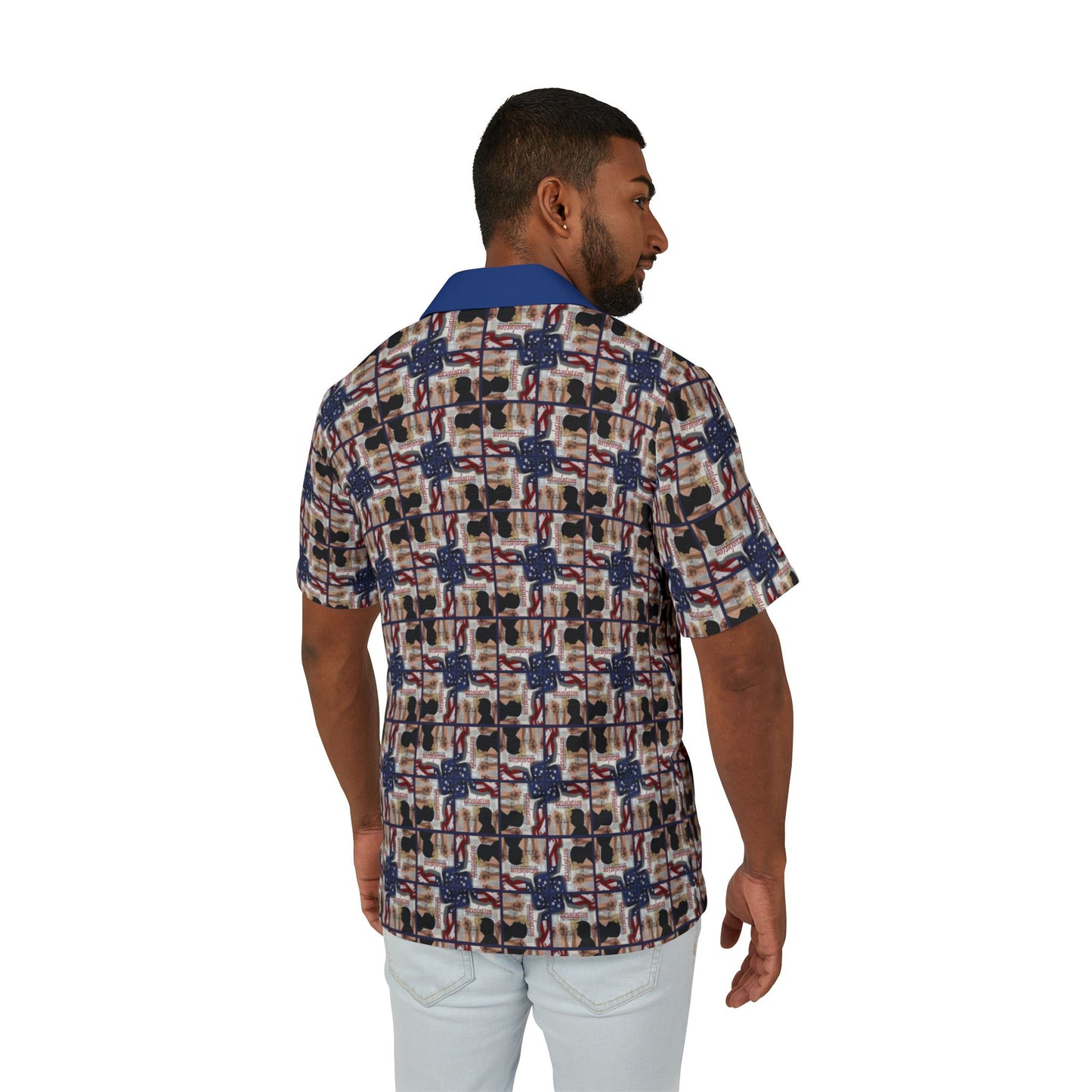 Trump Revolution of Common Sense Men's Hawaiian Camp Shirt