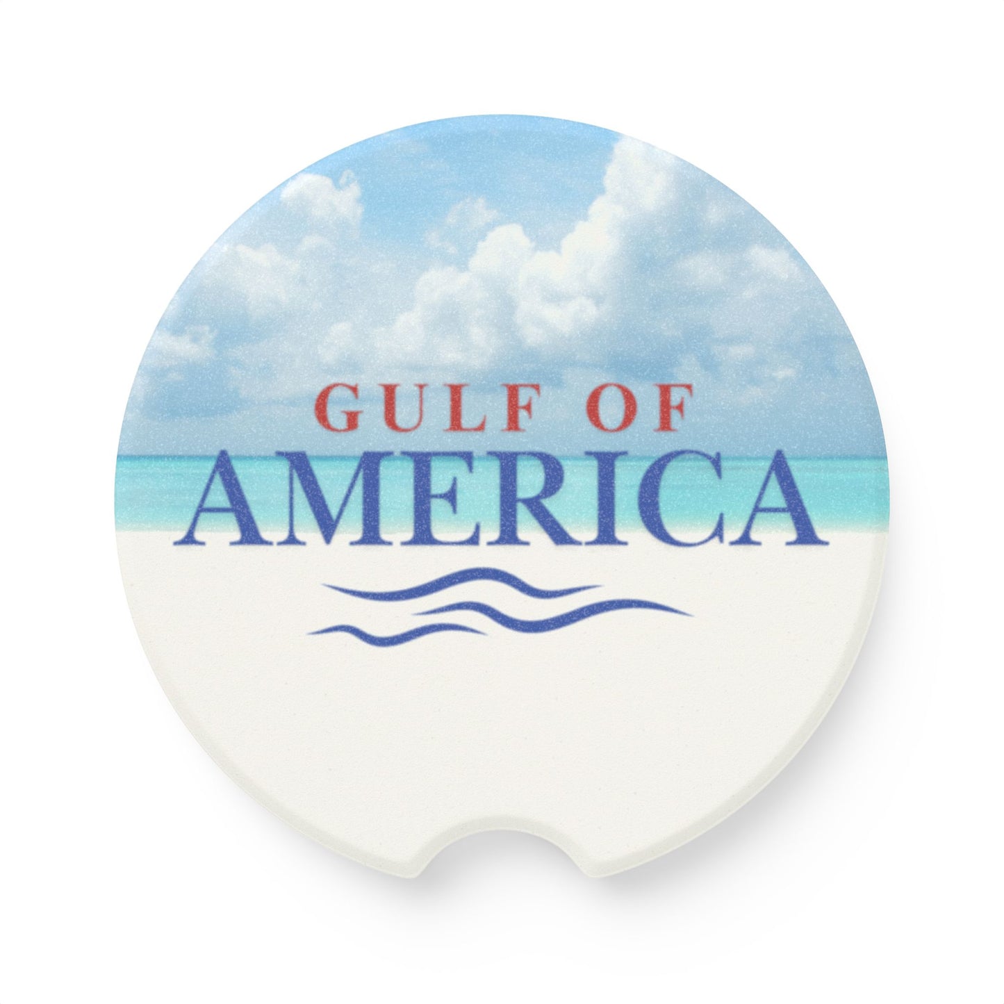 Gulf of America Beach Soapstone Car Coaster