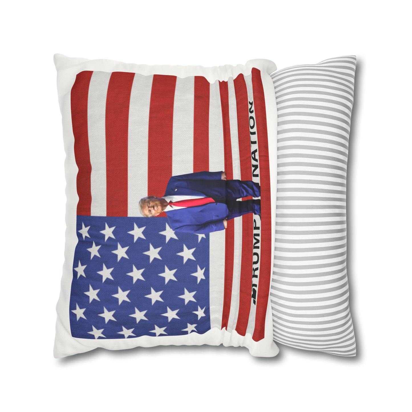 Patriotic Faux Suede Pillowcase – Trump Nation Design