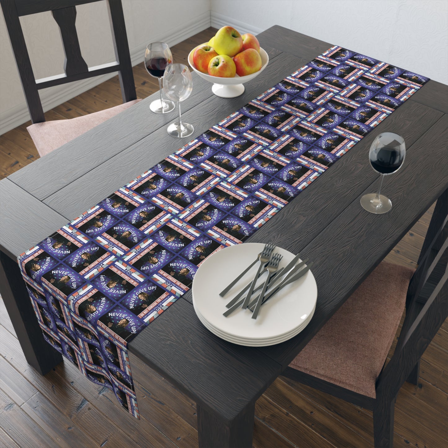 Kamala - Never Give Up Table Runner (Cotton, Poly)