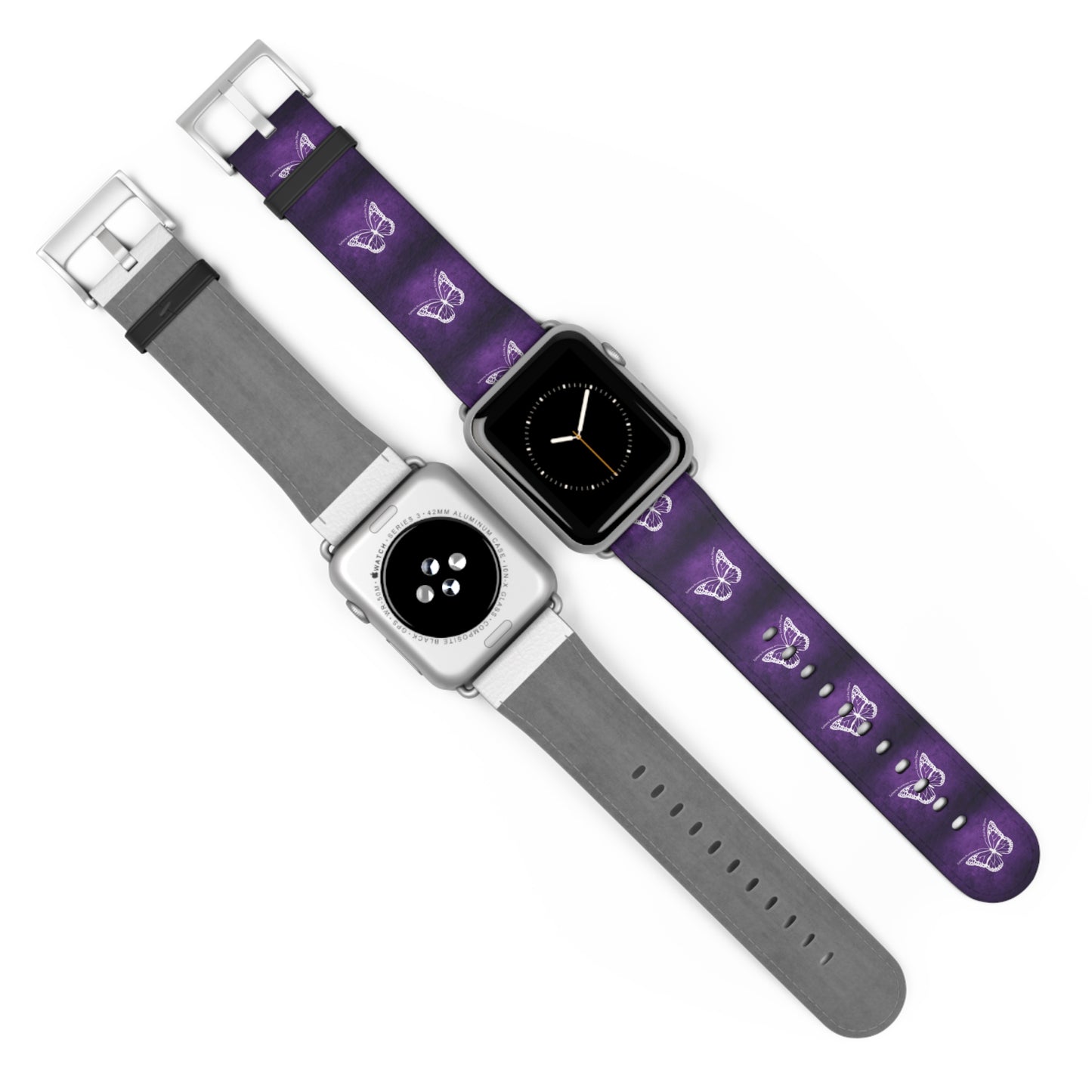 Purple Butterfly Epilepsy Awareness Watch Band