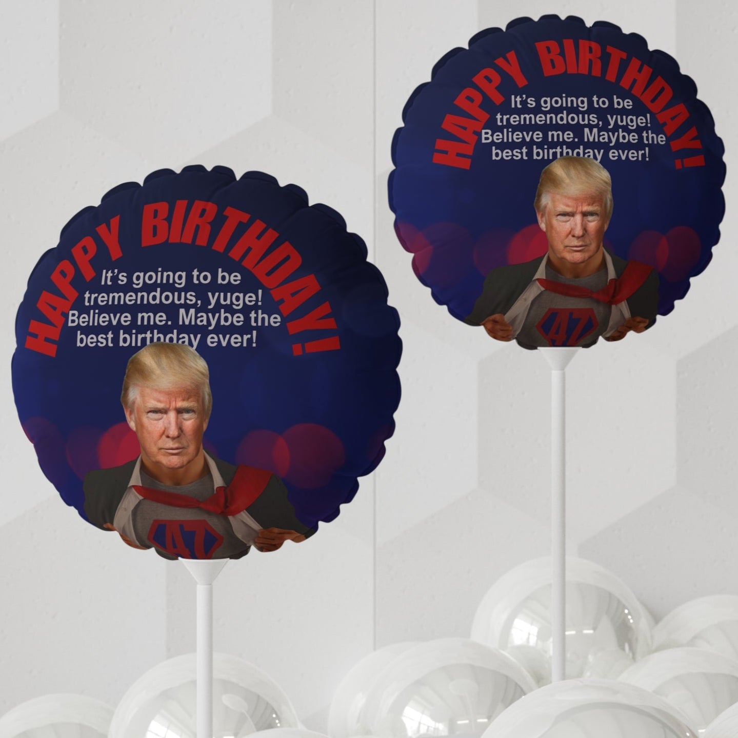 Trump Happy Birthday Balloon (Round), 11"