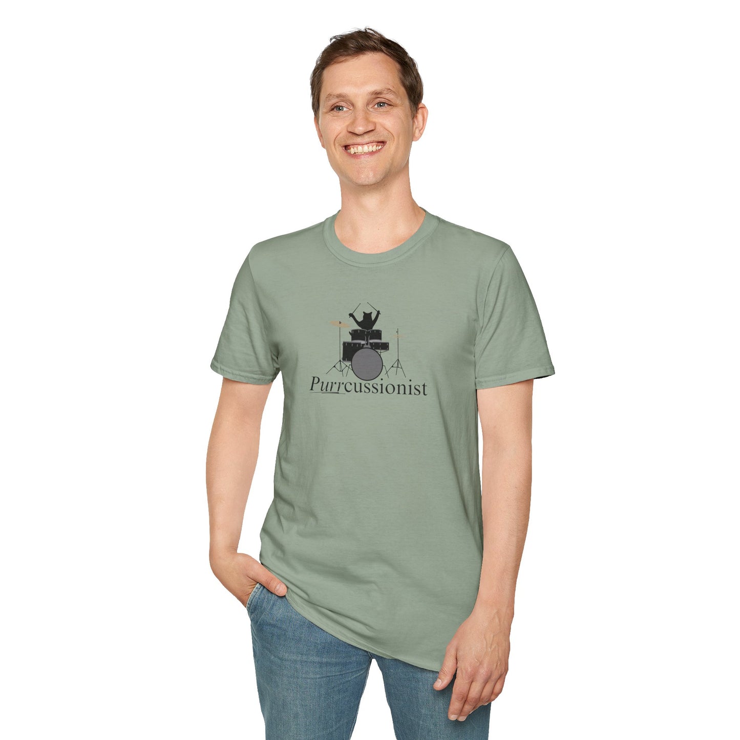 Purrcussionist Unisex Softstyle T-Shirt