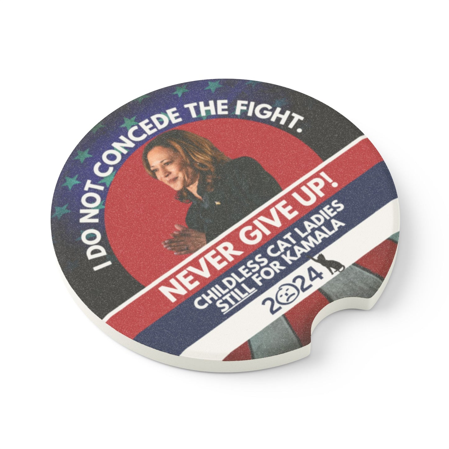 Never Give Up - Kamala Soapstone Car Coaster