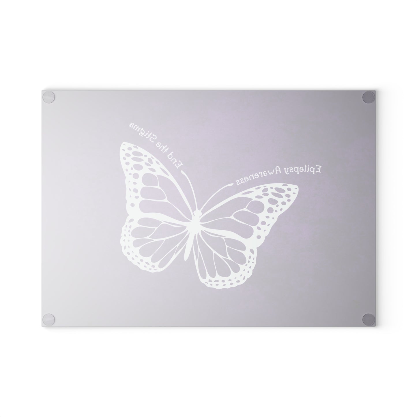 Epilepsy Awareness Glass Cutting Board - End the Stigma