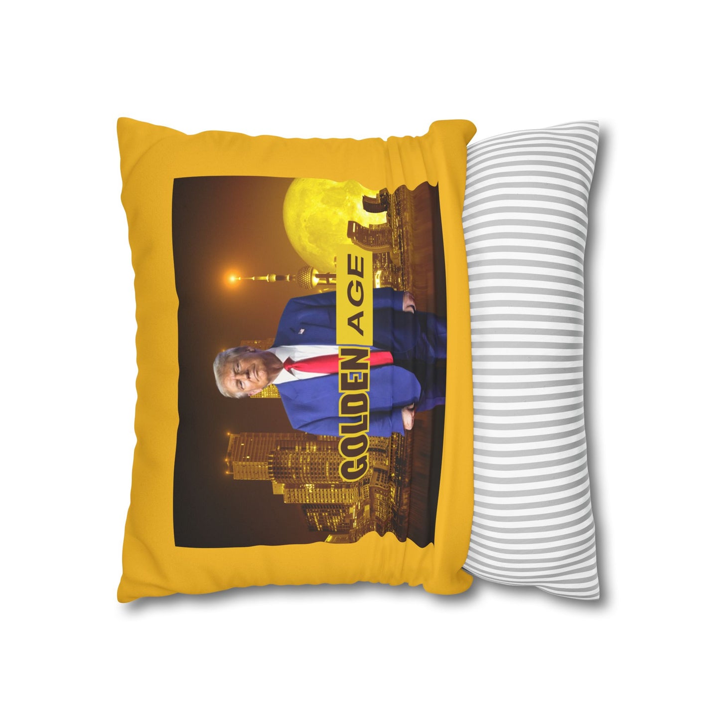 Golden Age Faux Suede Pillowcase - Unique Home Decor for Political Enthusiasts