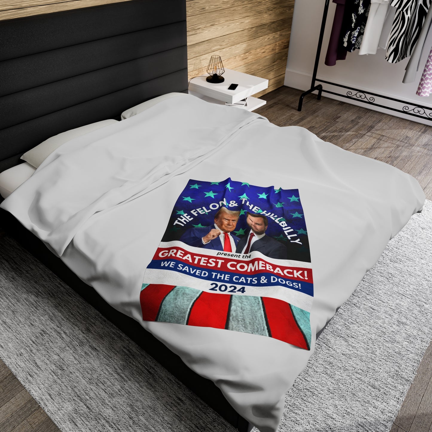 Felon & Hillbilly Greatest Comeback Velveteen Plush Blanket