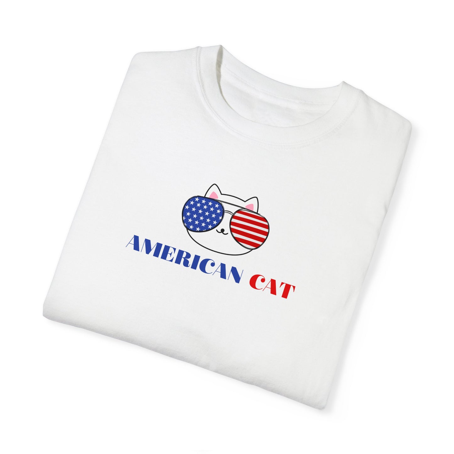 American Cat Unisex Garment - Dyed T - shirt - T - Shirt - Epileptic Al’s Shop