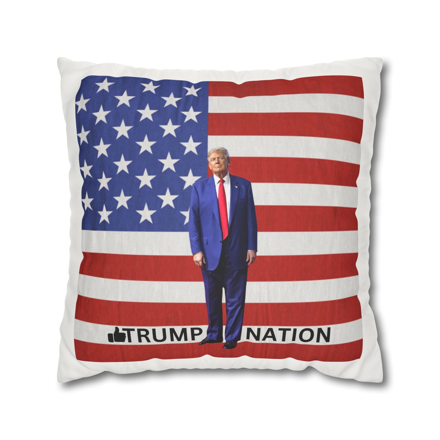 Patriotic Faux Suede Pillowcase – Trump Nation Design