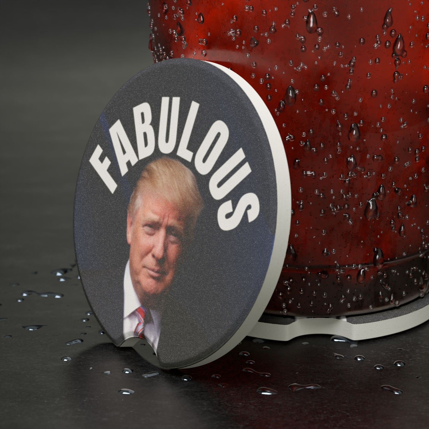 Fabulous Trump Soapstone Car Coaster