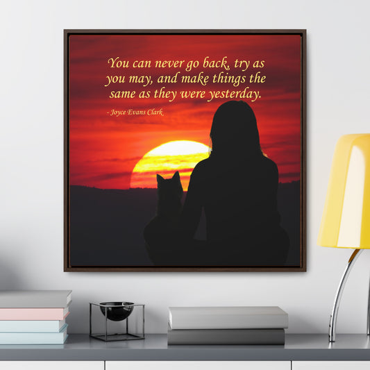 Try As You May Gallery Canvas Wraps, Square Frame