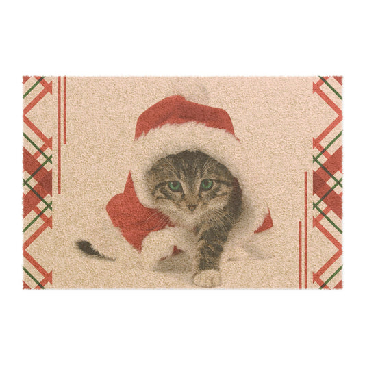 Christmas Kitty Doormat