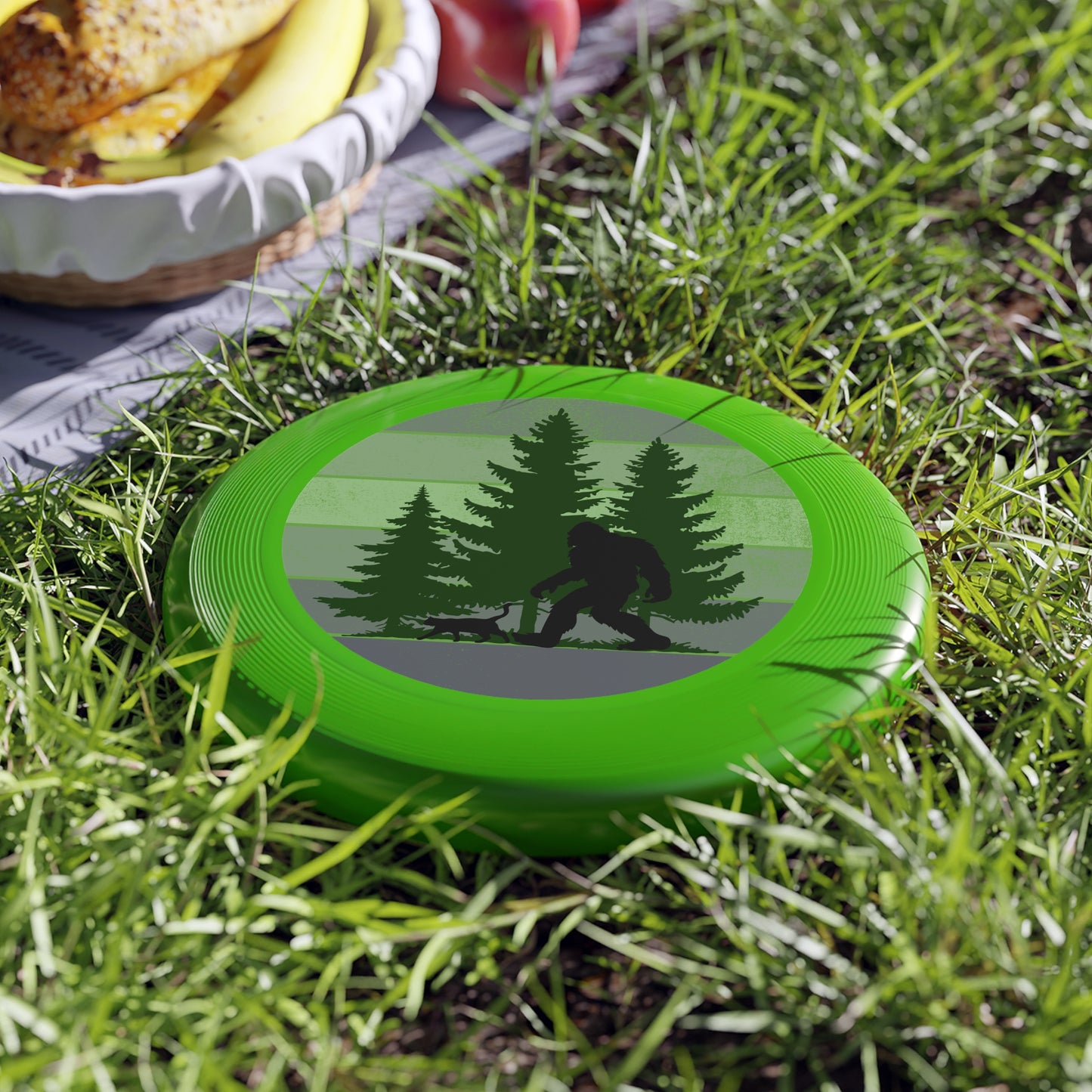 Bigfoot Adventure Frisbee – Outdoor Fun with Nature Design