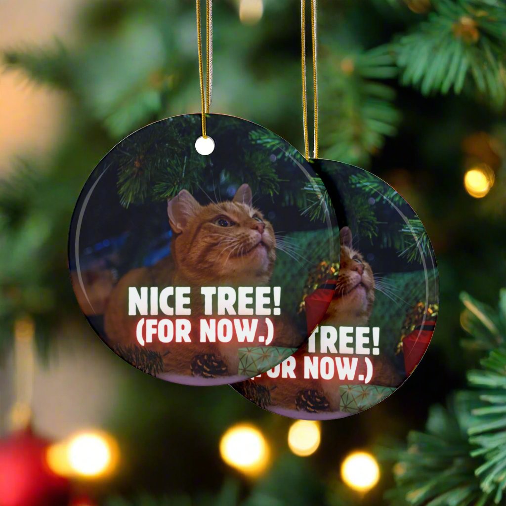 Nice Tree Ceramic Ornament, 2-Side Print