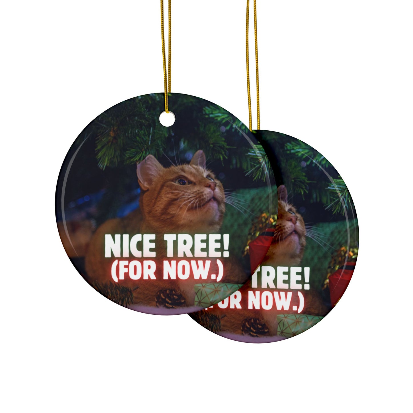 Nice Tree Ceramic Ornament, 2-Side Print