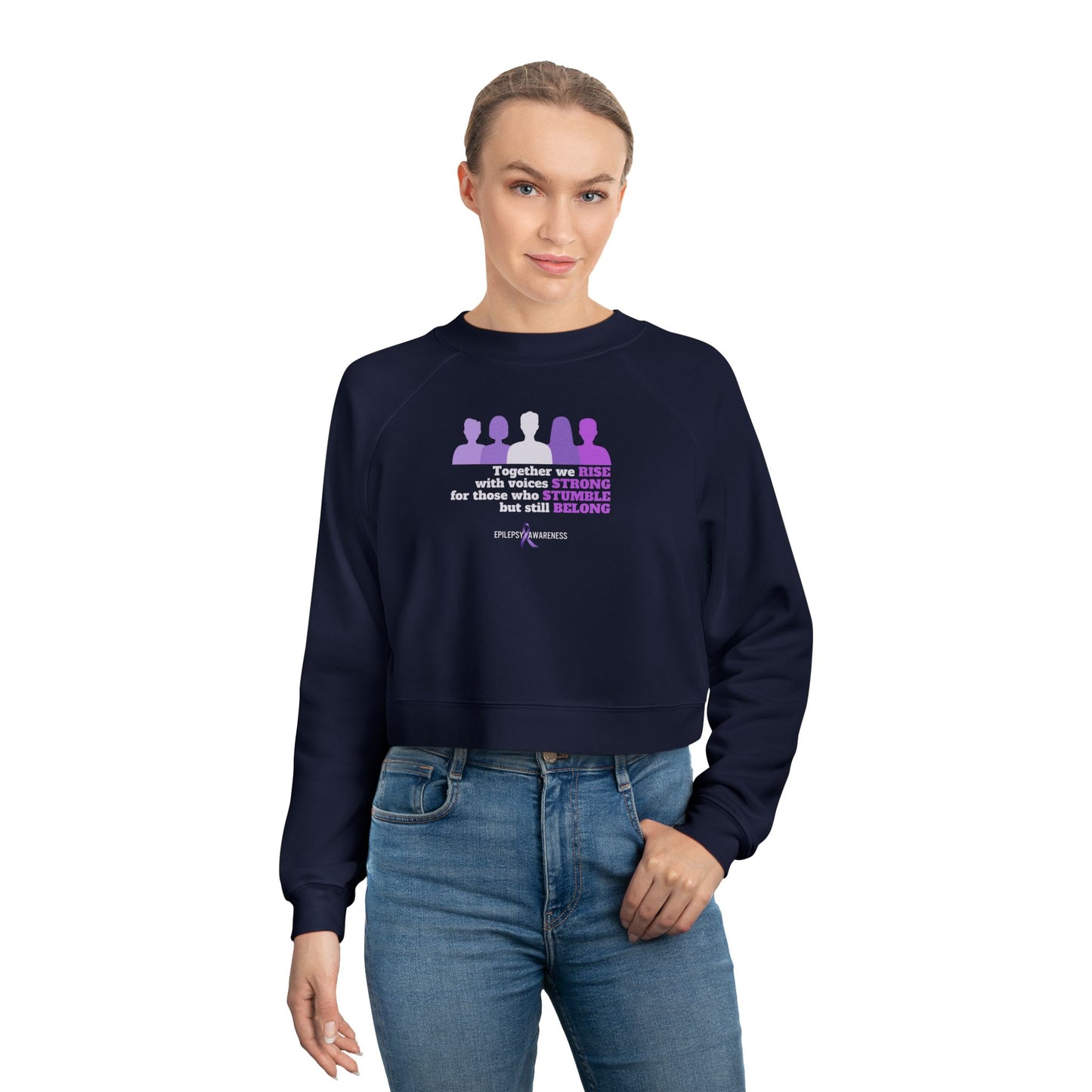 Together We Stand Women's Cropped Fleece Pullover