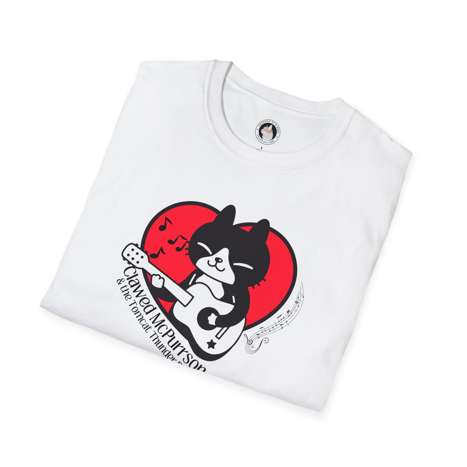 Clawed McPurrson Unisex Softstyle T - Shirt - T - Shirt - Epileptic Al’s Shop