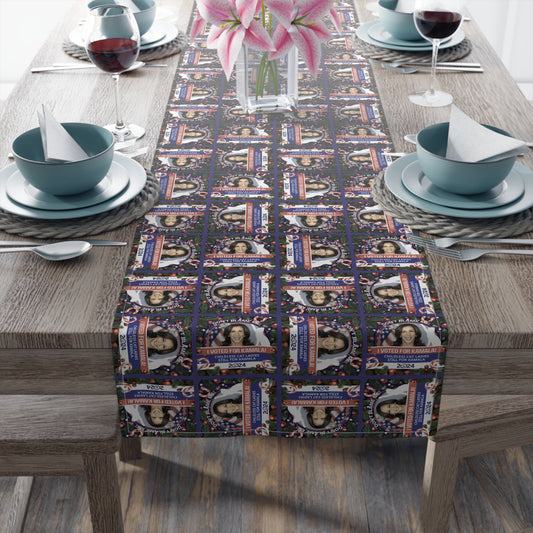 Never Give Up Kamala Christmas Themed Table Runner (Cotton, Poly)