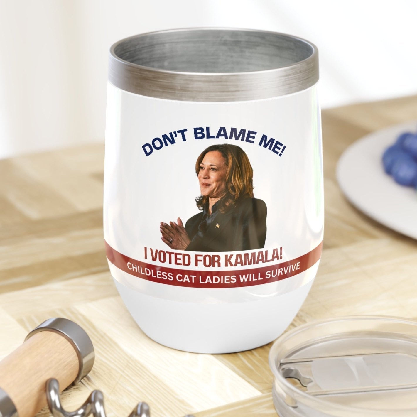 Voted for Kamala Chill Wine Tumbler