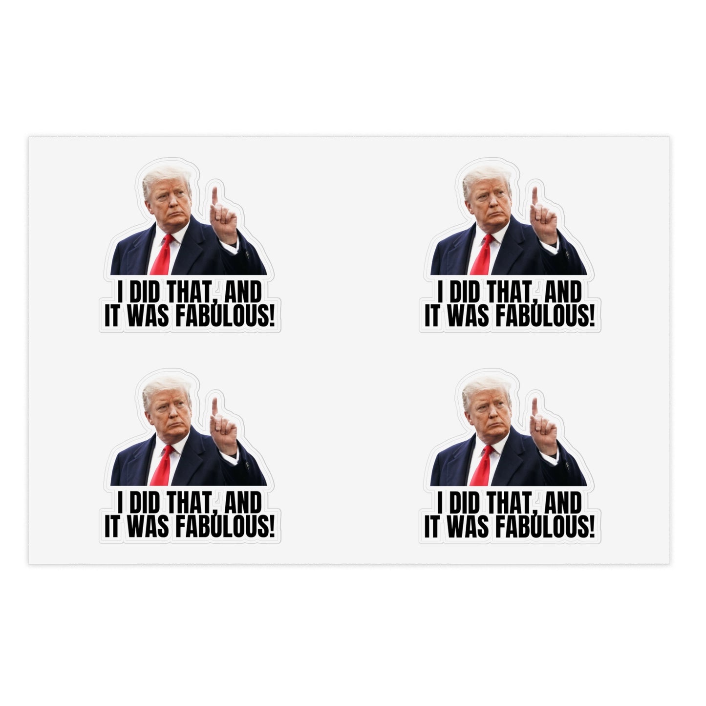 Fabulous President-Inspired Sticker Sheet Bundle - 10 Fun, Colorful Stickers with Humor