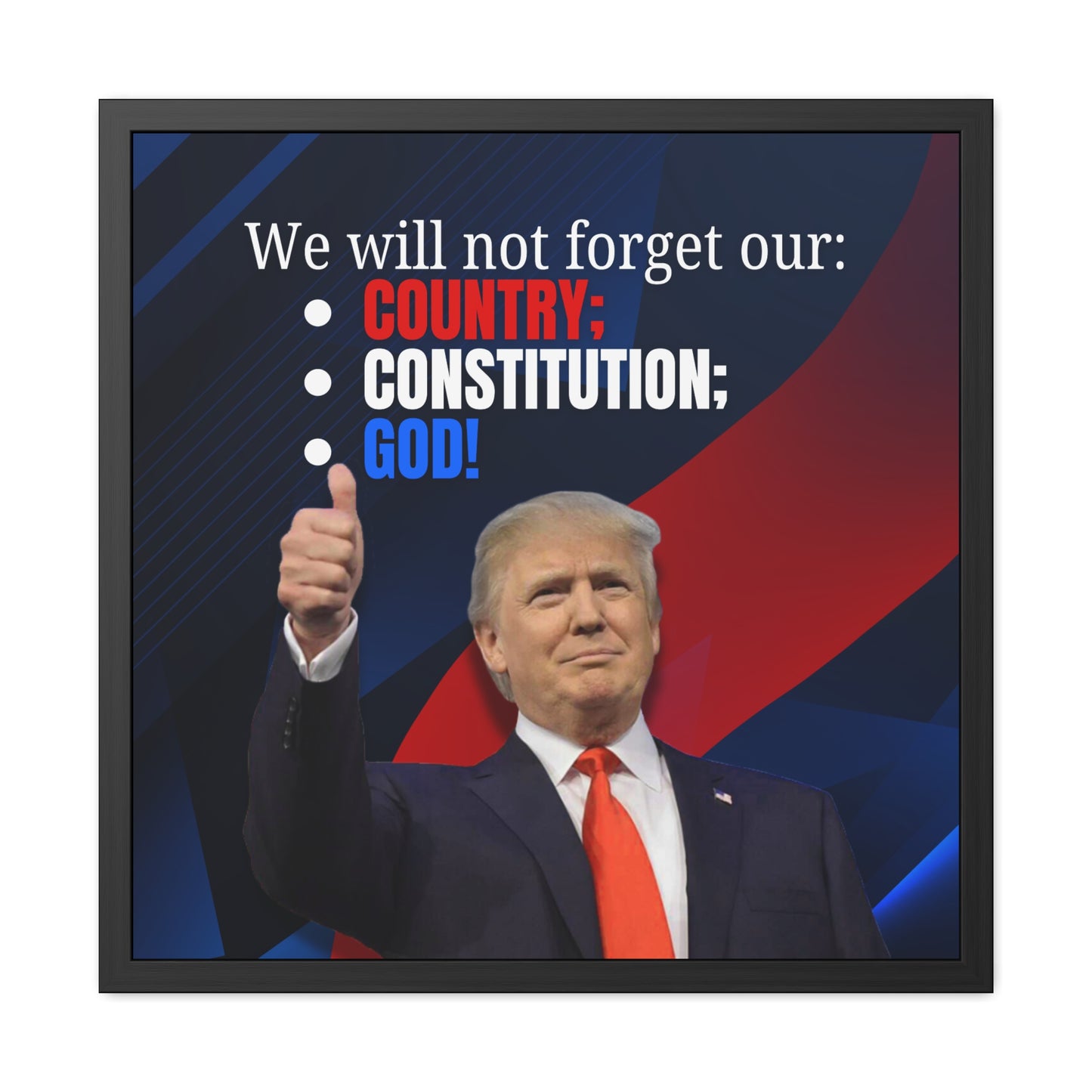 Trump Country Constitution God Framed Posters