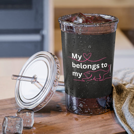 My Heart Belongs to my Cat Suave Acrylic Cup