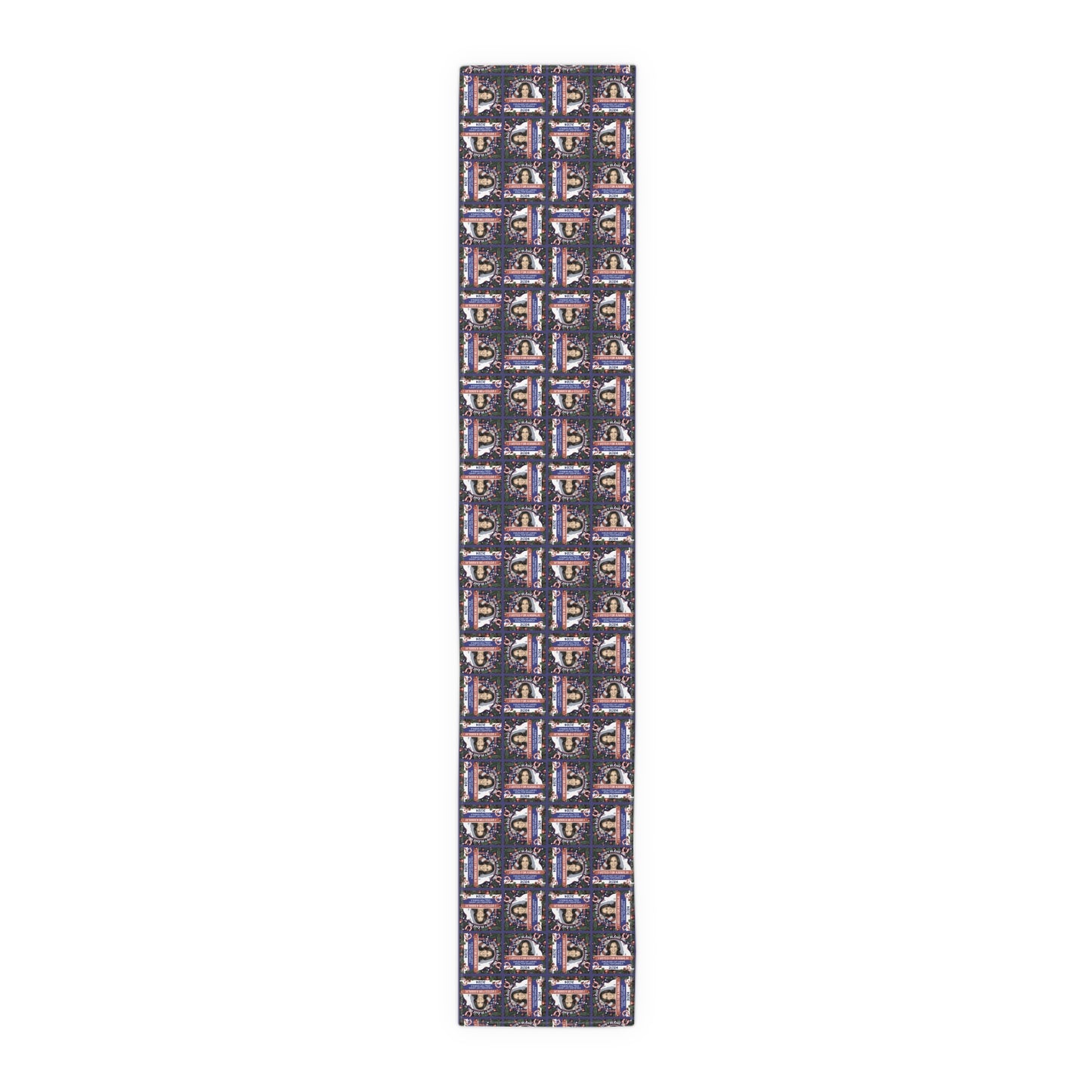 Never Give Up Kamala Christmas Themed Table Runner (Cotton, Poly)