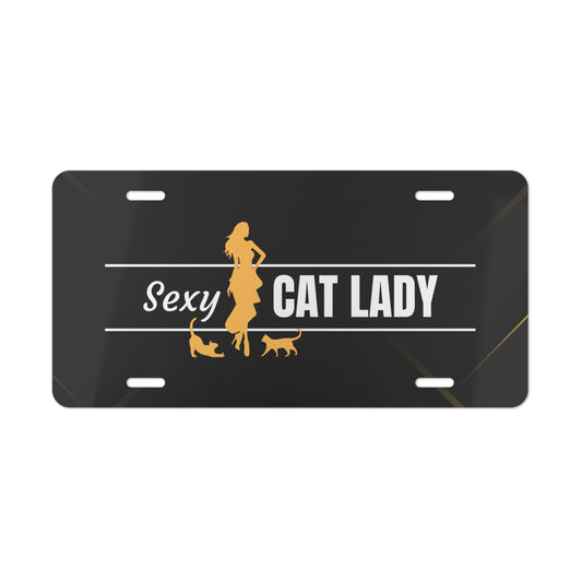 Sexy Cat Lady Vanity Plate