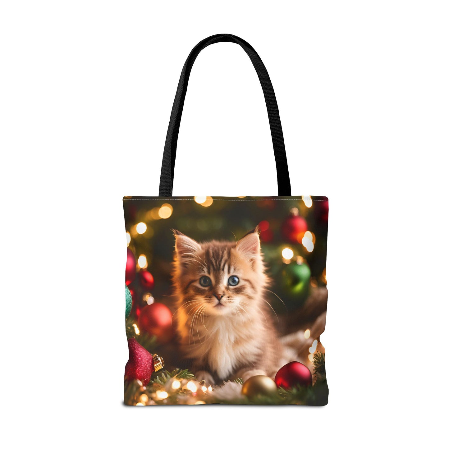 Cute Kitten Christmas Tote Bag