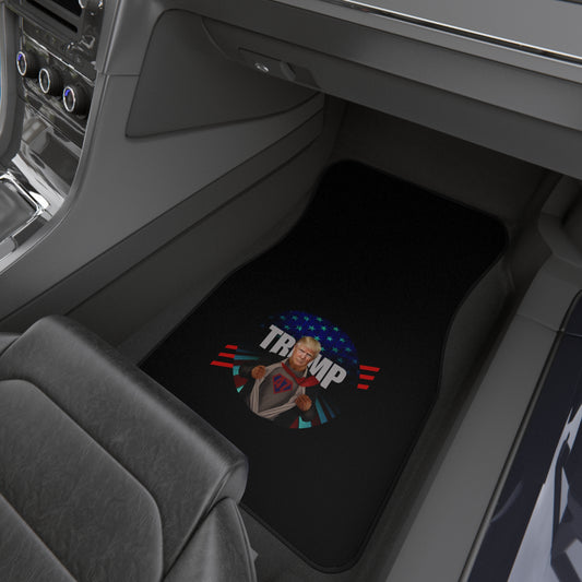 Patriotic Car Mats Set - Trump Inspired Design - Set of 4