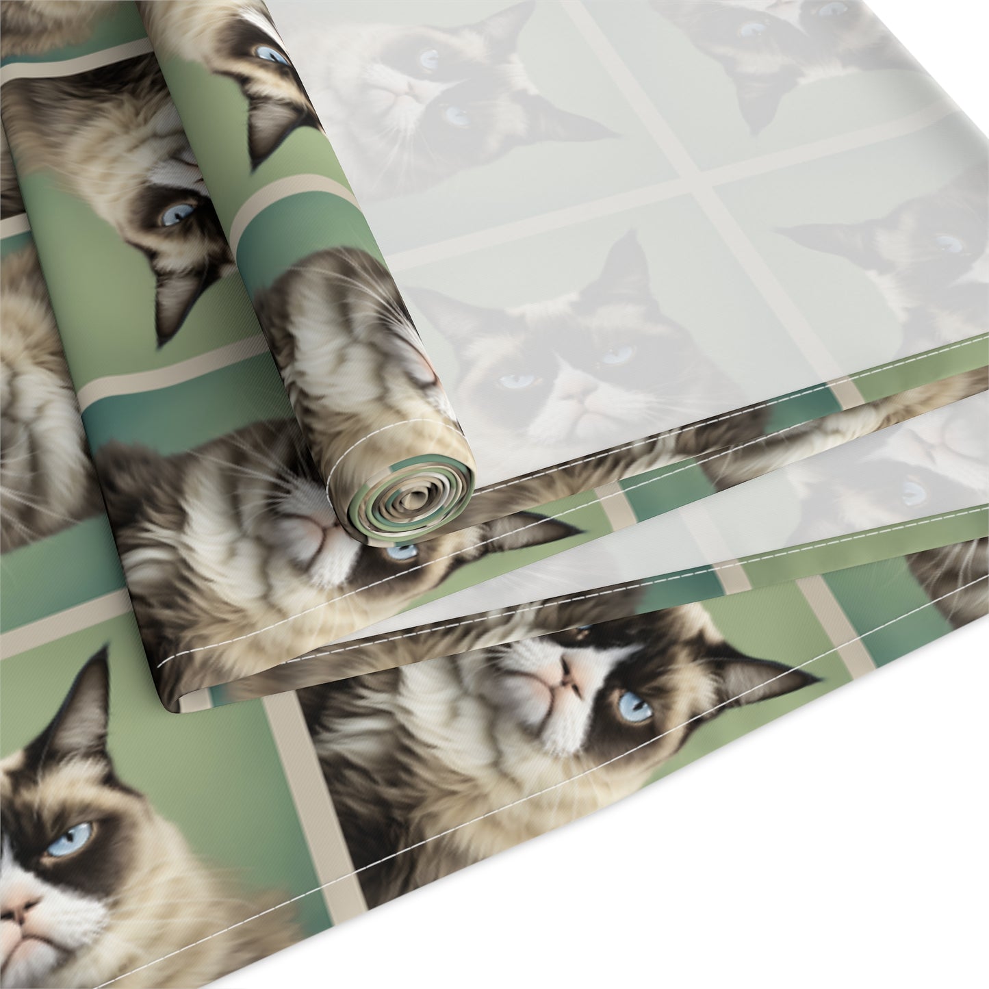 Whimsical Cat Print Table Runner - Perfect for Cat Lovers and Home Decor