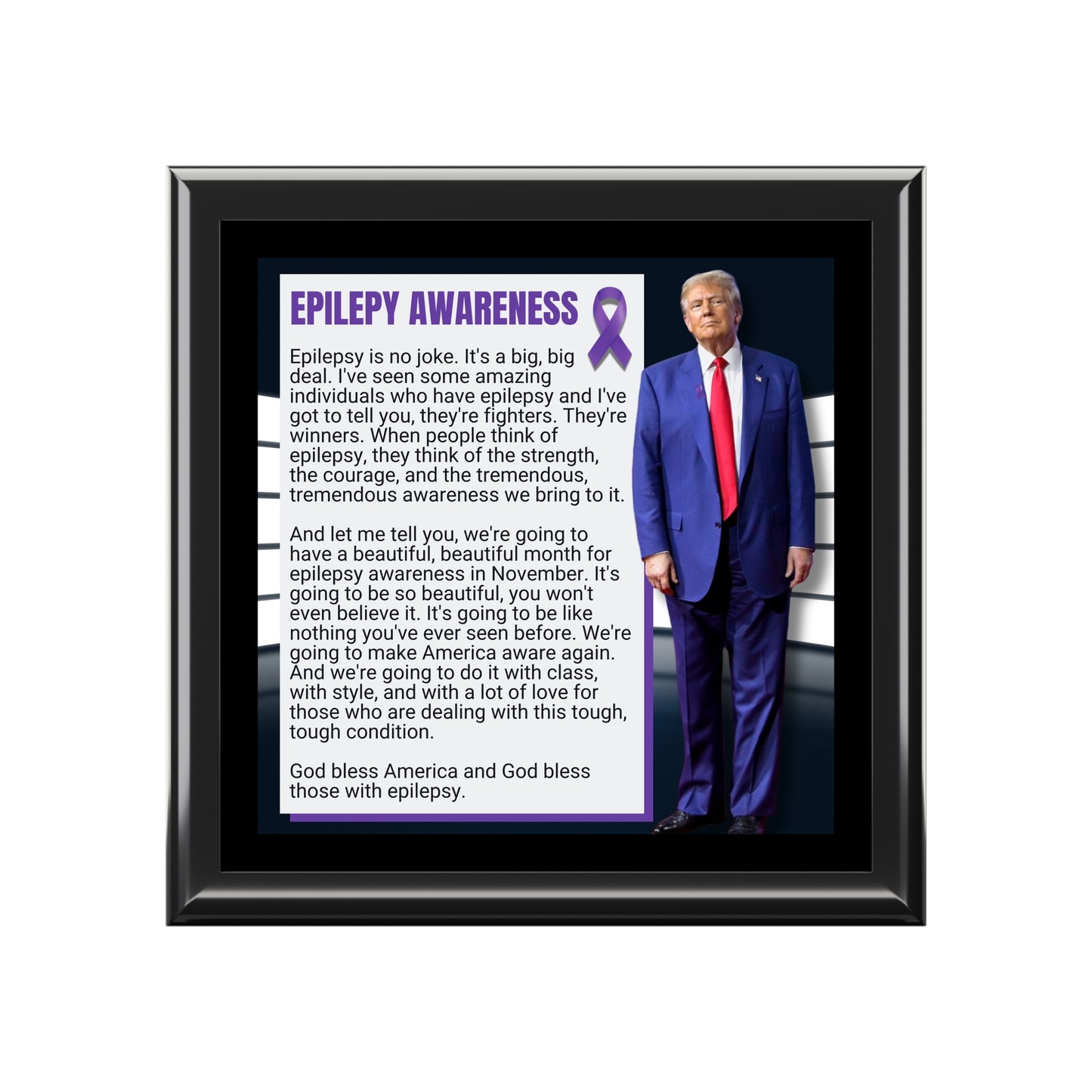 Trump Epilepsy Awareness Jewelry Box