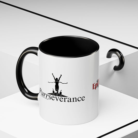 Purrseverance Accent Coffee Mug (11, 15oz)