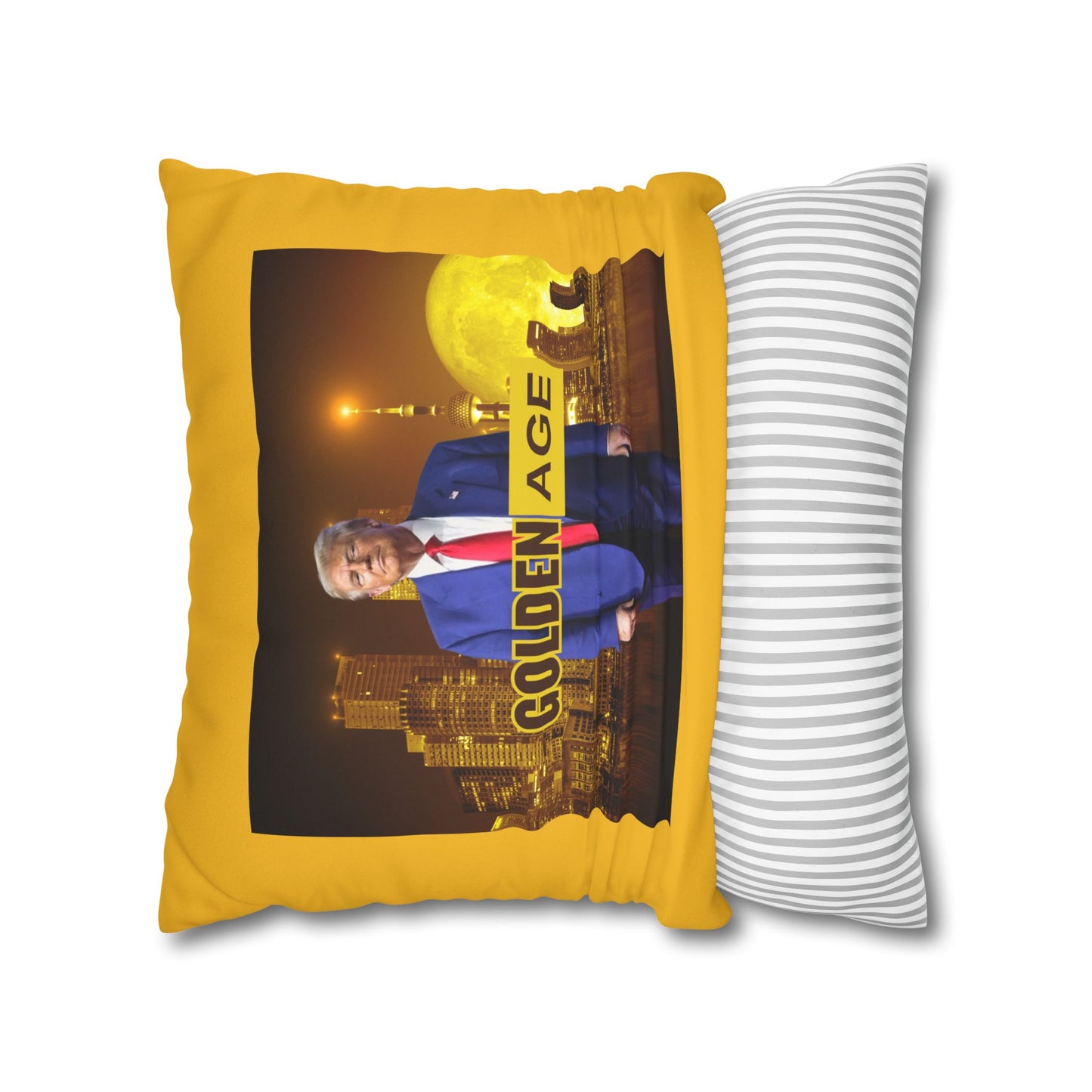 Golden Age Faux Suede Pillowcase - Unique Home Decor for Political Enthusiasts