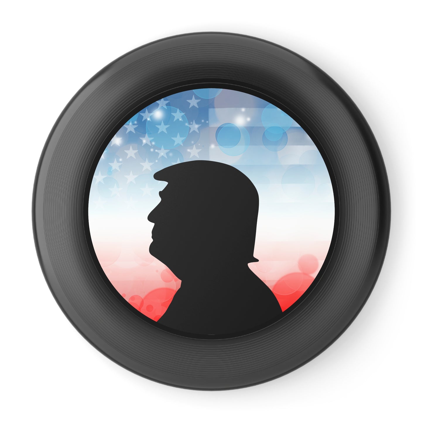 Patriotic Frisbee with Trump Silhouette - Perfect for Outdoor Fun and Celebrations