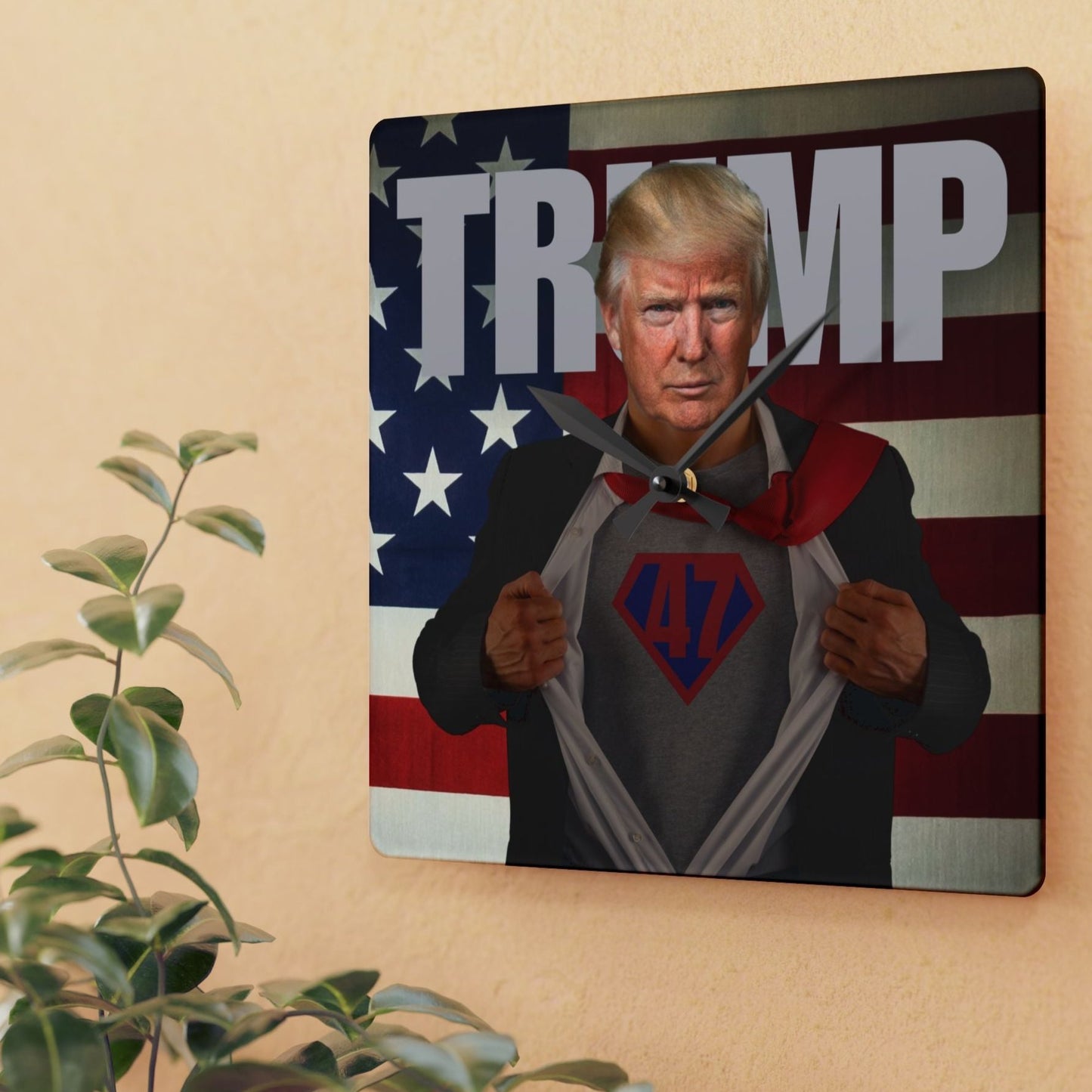 Trump 47 Acrylic Wall Clock