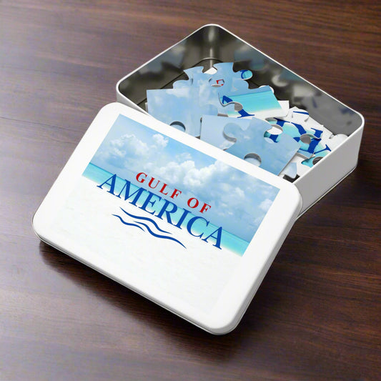 Gulf of America Jigsaw Puzzle with Tin