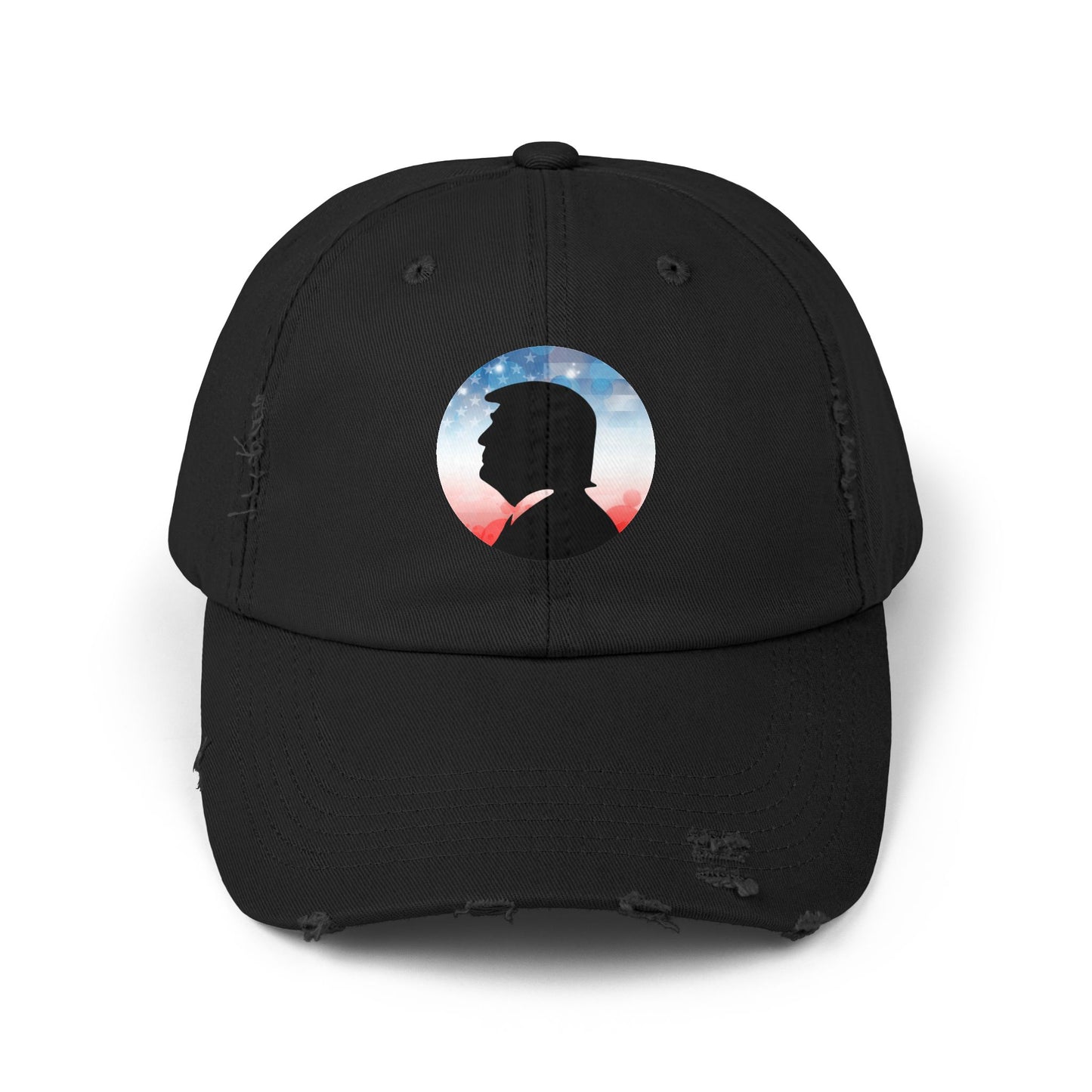 Trump Silhouette Unisex Distressed Americana Cap